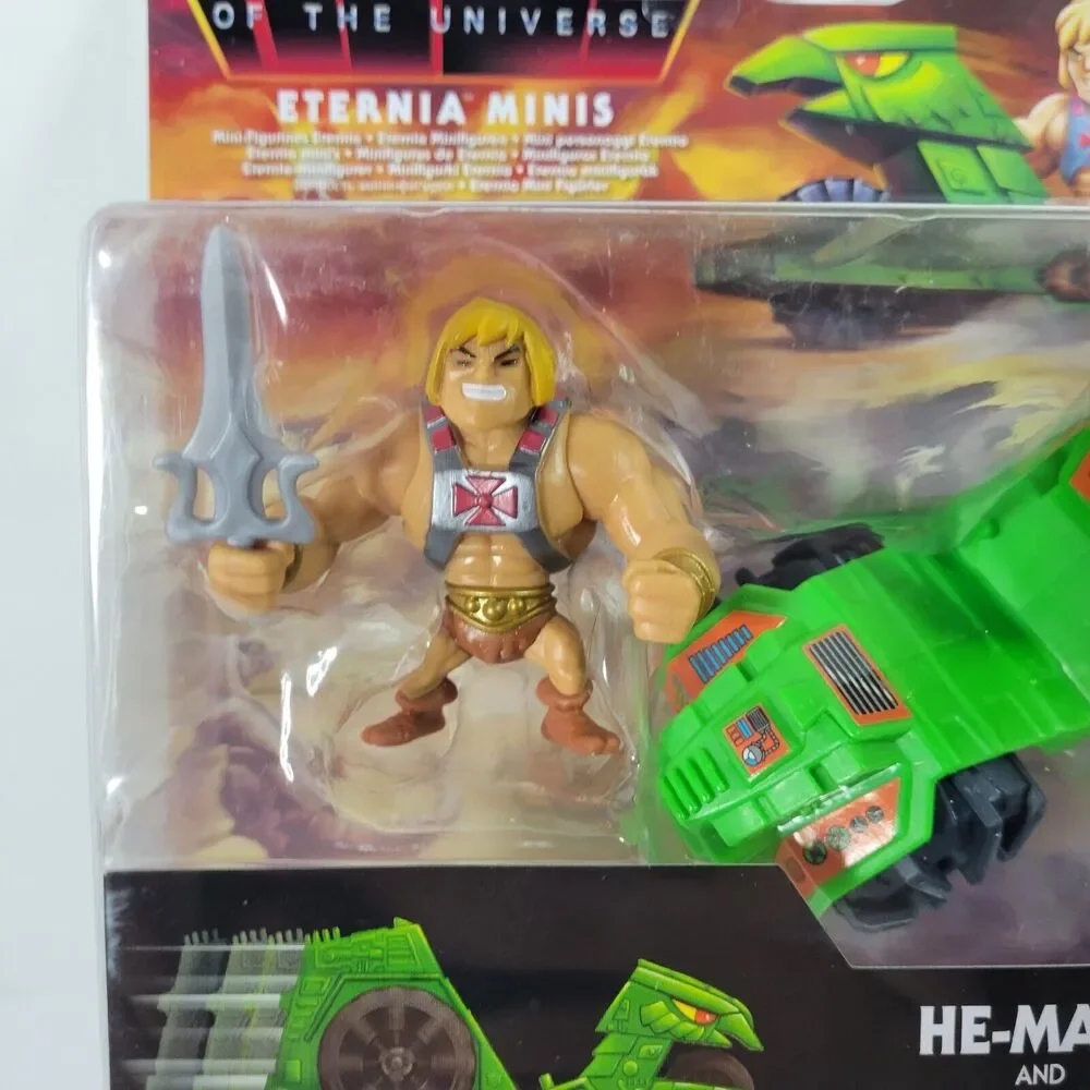 Masters of the Universe Eternia minis He-Man and Ground Ripper New Sealed